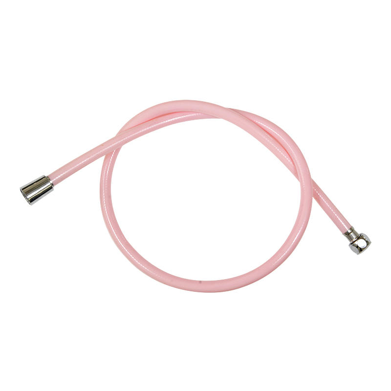 1.2m PVC pink shiny flexible shower hose for shower bidet
