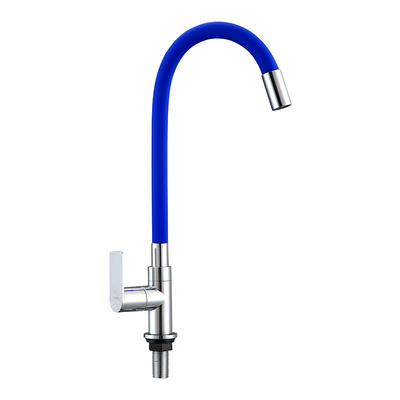 SCL012102 Blue flexible kitchen faucet with silicone tube
