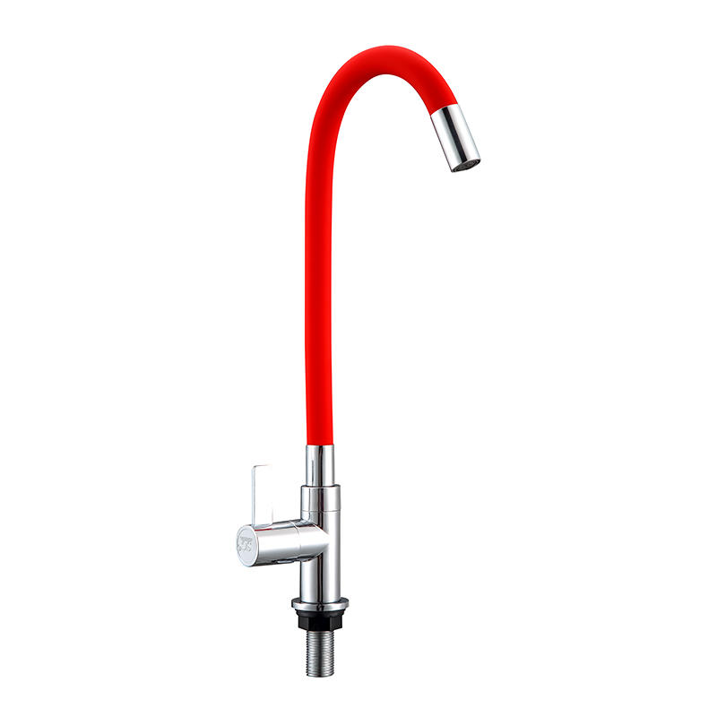 SCL012401 Red Universal Curved Silicone Kitchen Faucet