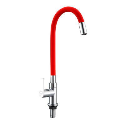 SCL012402 Red Ceramic Spool Silicone Kitchen Faucet