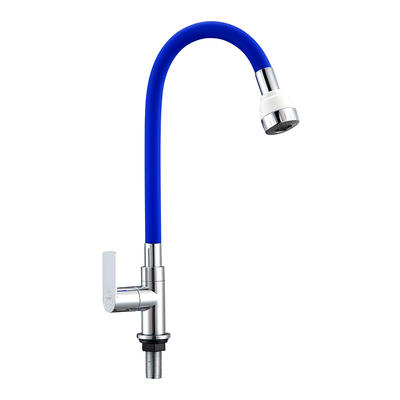 SCL022102 Flexible Blue lead free health deck mounted kitchen faucet