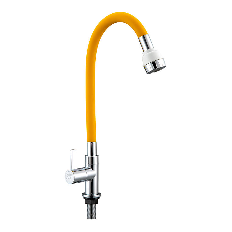 SCL022201 Yellow Large Single Slot Silicone Kitchen Faucet