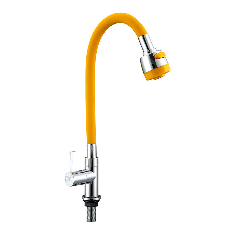 SCL032201 Yellow Large Silicone Kitchen Faucet With Yellow Single Slot
