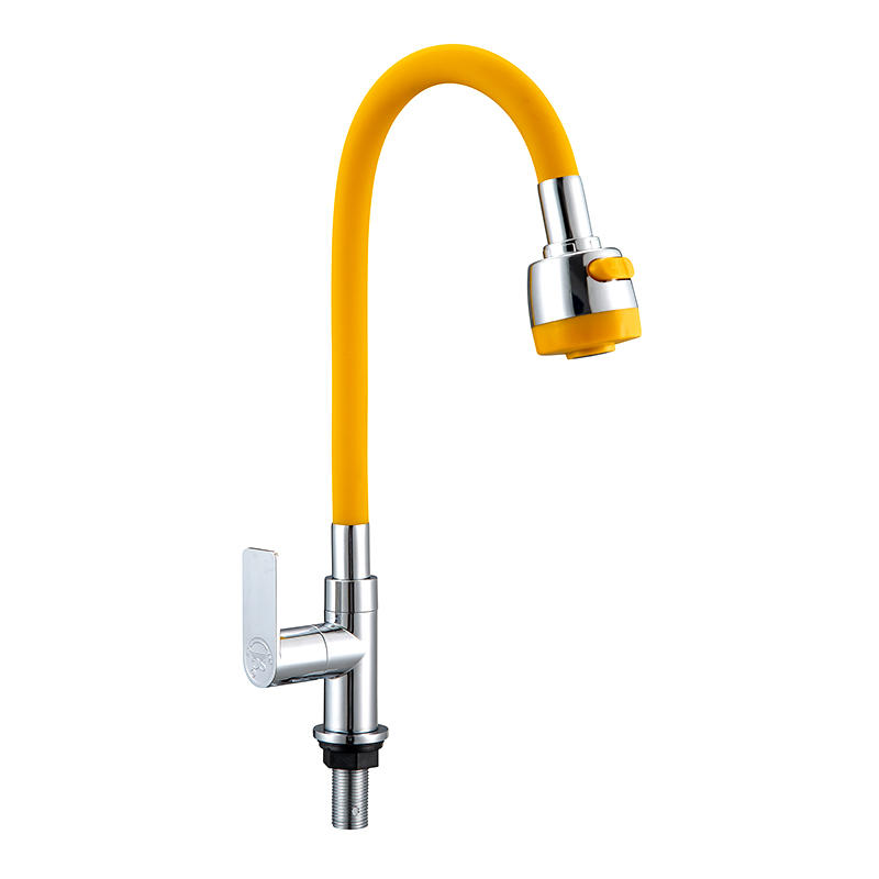 SCL032202 Yellow ABS Material Large Silicone Kitchen Faucet With Yellow Single Slot