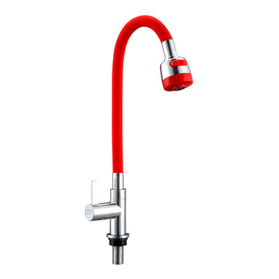 SCL032401 Red Large Silicone Kitchen Faucet With Red Single Slot