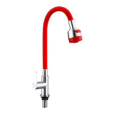 SCL032402 Red ABS Material Large Silicone Kitchen Faucet With Red Single Slot