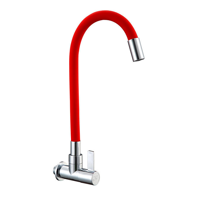 SWL012401 Red Universal Curved Silicone Kitchen Faucet