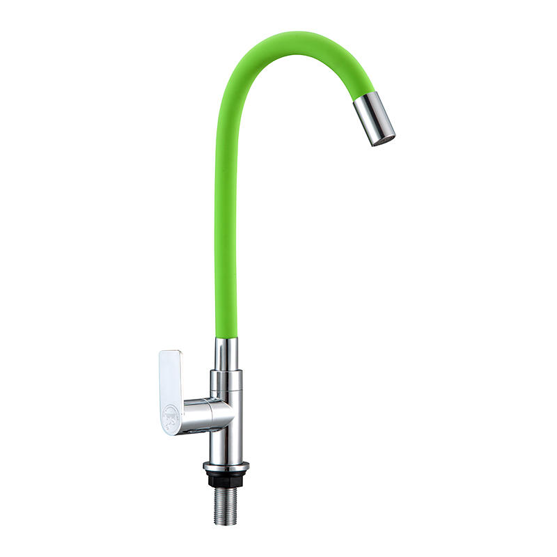 SCL012302 Green Brass 35mm kitchen faucet with flexible silicone hose
