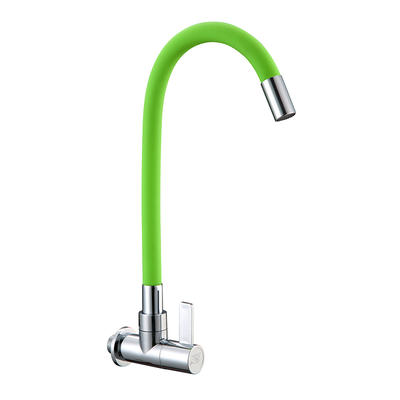SWL012301 Green brass silicone flexible kitchen faucet