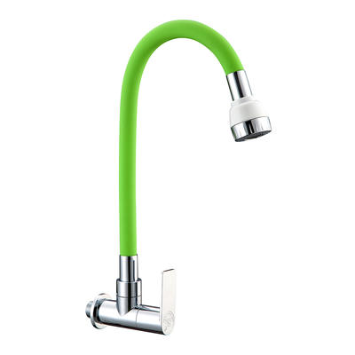 SWL022302 Green long neck flexible pull down kitchen faucet