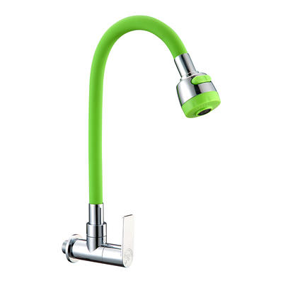 SWL032302 Flexible Green silicone splash-proof kitchen faucet