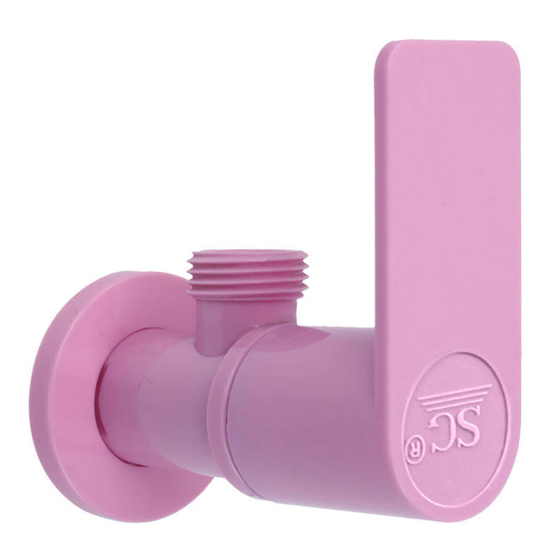 SJF1001F(Pink) Plastic Angle Valve with Dynamic 0.5mpa water pressure